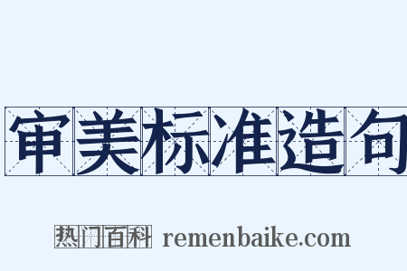 审美标准造句是什么意思的图片